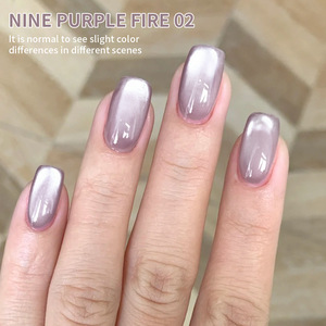 XEIJAYI Beliebter Nagellack Gel Lila Feuer Eis Glasperlen Katzenauge Nagelgel Geeignet für Nagelstudios - Product Image 2