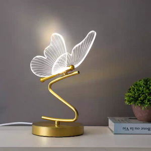 Modern Minimalist Simple Iron Butterfly Shade LED Table <b>Lamp</b> with Multi-Color Temperature (3500K-6000K) Home & Hotel Decor - Product Image 3