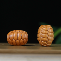 Perle lâche sculptée en bois naturel WD037, motif écaille de tortue, pendentif intercalaire en bois clair en forme de dos de tortue pour la fabrication de bracelets et colliers