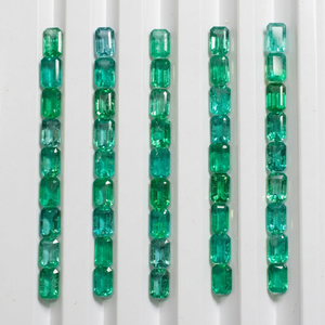 92,48 Ct Émeraude Naturelle Zambienne Taille Octogonale 6x4mm Vert Vif Pierres Précieuses Libres Jai Narayan Gems pour la Fabrication de Bijoux Vente en Gros - Product Image 1