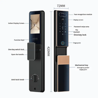 Serrure de porte intelligente pour maison connectée, entièrement automatique, avec reconnaissance faciale 3D, empreinte digitale, déverrouillage via application Tuya