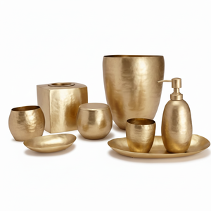 Accesorios de baño bañados en oro antiguo, juego de baño de Metal de latón para decoración del hogar para la exportación de la India - Product Image 1