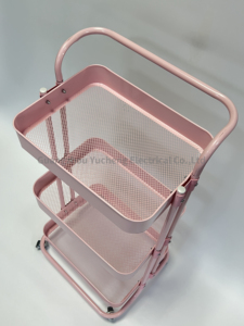 Chariot de salon de beauté rose, équipement de salon de beauté, chariot de salon de beauté en métal avec roulettes pour spa - Product Image 4