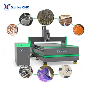 XUNKE advertising industry with vibrating knife leather cutting 1325 high quality 3 axis wood cnc router price