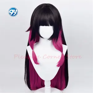 Columbina Wig Genshined Impact Damselette Colombina Fatui Cosplay Wigs 105cm Heat Resistant Synthetic