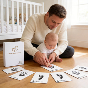 Baby Milestone Cards Ink Pad Baby Hand and Footprint Kit Baby Inkless Milestone Cards Regalo Marco DE FOTOS Baby Footprint Kit - Product Image 3