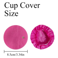 Couvre-verre en tissu imperméable avec logo personnalisé, anti-éclaboussures, en latex, pour fête