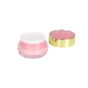 New product 10ml 15ml 20ml 30ml PS PP Skin Cream Jar Plastic skin care pink packaging
