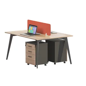用于4人Mdf电脑桌工作站办公家具商用家具现代实木木制