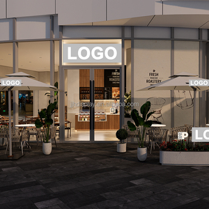 Thực phẩm Showcase thiết kế cửa hàng cà phê truy cập cho cửa hàng tiện lợi tủ trưng bày bằng gỗ - Product Image 1