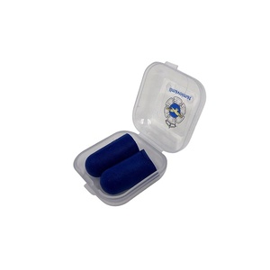 Bouchons d'oreilles en silicone bleus portables anti-bruit en gros avec boîte pour dormir et nager - Product Image 1