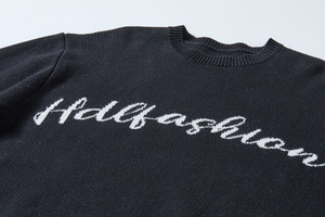 Custom LOGO Men's Sweater Manufacturer Pullover Jacquard Knitwear Winter Streetwear Crew Neck Casual Jumper Knit Sweater - Product Image 4