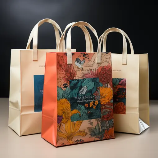 Venta al por mayor nuevo precio barato de lujo marca famosa regalo personalizado impreso bolsa de papel con su propio logotipo