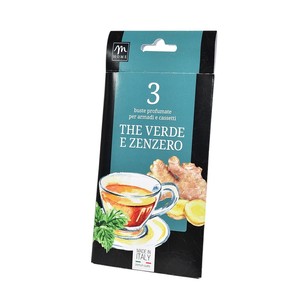 Juego de 3 Sobres Aromatizados con Té Verde y Jengibre, 10x19.5cm - Product Image 1