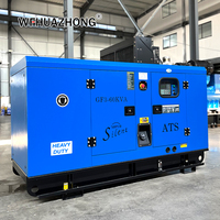 Groupe électrogène diesel silencieux Ricardo 60-100 kVA triphasé quatre fils, alternateur sans balais 100 % cuivre, ATS AVR, tension stable