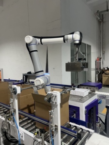 Solution d'emballage avancée avec cobots pour l'emballage de produits dans des boîtes et des petits cartons dans de grands conteneurs à un rythme de 10 pièces par minute - Product Image 2