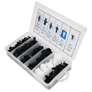 Ivets-caja de plástico ar de 6 tamaños, sujetadores de parachoques, uto herramientas de reparación, 100 Uds.