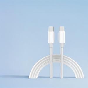 Câble de transfert de données et de charge rapide USB 3.0 transfrontalier en TPE de 2 m avec double interface Type-C pour iPhone et iPad (blanc pour noir) - Product Image 5