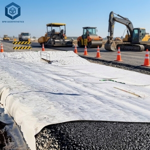 Géotextile industriel non tissé anti-vieillissement, écologique, résistant aux déchirures, en <span class=keywords><strong>plastique</strong></span> HDPE PP PET pour la construction routière - Product Image 2