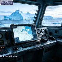 Solution d'affichage robuste pour navire de patrouille en plateforme offshore, moniteur IP68 résistant à la brume salée et aux vibrations pour la navigation tactique