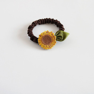 Hướng Dương Scrunchies Hoa Tóc Quan Hệ Elastics Tóc Ban Nhạc <span class=keywords><strong>Ponytail</strong></span> Chủ Mùa Xuân Phụ Kiện Tóc Cho Phụ Nữ Cô Gái - Product Image 4