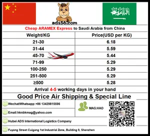 Günstige Luftfracht nach Saudi-Arabien/ARAMEX Versand Kurier Express nach Saudi-Arabien Jeddah Damman Riad ----- Wechat: 13429815596