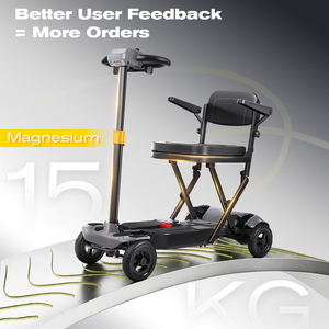 Monopattino Elettrico 2026 di Tendenza con Ricarica Magnetica NFC, Avvio One-Touch, 15kg, Doppia Batteria, Lega di Magnesio, Motore Brushless per Disabili - Product Image 1