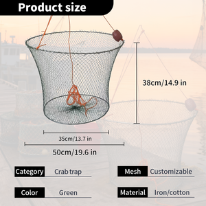 Zware Draagbare Druppel <span class=keywords><strong>Net</strong></span> Val En Gemakkelijk Te Gebruiken Voor Krab Kreeft Rivierkreeft - Product Image 5