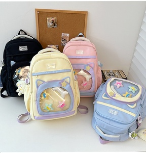Kawaii Girls Kitty mochilas <span class=keywords><strong>2</strong></span> uds estudiantes de primaria tutoría libro bolsa impermeable dibujos animados mochilas - Product Image 5