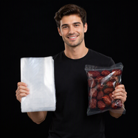 Sacs d'emballage sous vide transparents en PA/PE/Nylon de qualité commerciale, thermoscellables, résistants à l'humidité, avec impression en héliogravure, pour snacks