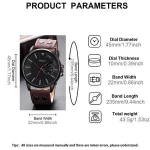 ใหม่นาฬิกาแฟชั่นผู้ชาย <span class=keywords><strong>soki</strong></span> นาฬิกาควอตซ์ปฏิทินธุรกิจสันทนาการ - Product Image 4