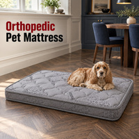 Matelas orthopédique pour chien avec noyau à ressorts ensachés miniatures et housse matelassée amovible pour marques de lits pour animaux de compagnie