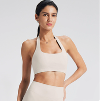 Soutien-gorge de sport respirant transfrontalier pour femme, style licou, pour le yoga estival, avec rembourrage intégré et dos sexy – Soutien-gorge de sport taille moyenne