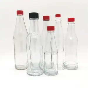 Free Sample Empty Ketchup Glass Bottle Food 100ml Glass Jam Bottle 4oz Sauce Bottle
