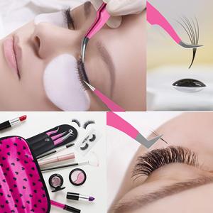 Stainless Steel Eyelash Tweezers Non-Stick Diy Lash Tweezers Diy Non Sticky Tweezer Applicator <b>Tools</b> for Press on Lashes - Product Image 6