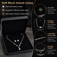 Boîte à bijoux en gros d'usine, boîte à bijoux personnalisée avec logo, conteneur à bijoux pour emballage de bagues, boucles d'oreilles, colliers et bracelets