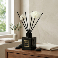 Diffuseur de roseaux à la menthe eucalyptus, rafraîchissant et apaisant, avec bâtonnets en rotin, pour la salle de sport, la maison et le bureau