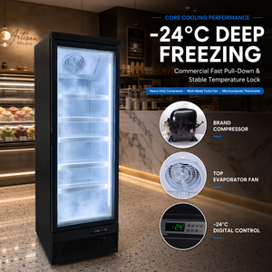 Congélateur vertical vitré pour confiseries congelées de type Food Hall à -24°C ° C - Product Image 5