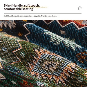 Housse de canapé universelle monobloc tout compris en <span class=keywords><strong>tissu</strong></span> chenille style bohème transfrontalier, motif plantes et fleurs pour - Product Image 2