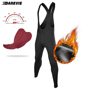 Darevie inverno antivento caldo in pile di ghiaia ciclismo calzamaglia termica <span class=keywords><strong>pantaloncini</strong></span> morbidi imbottiti ad alta elasticità bicicletta collant - Product Image 3