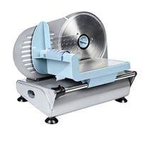 Machine à trancher les aliments de 7,5 pouces, lames en acier inoxydable amovibles et chariot à aliments, coupe-aliments électrique 150W pour usage domestique