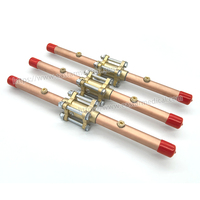 Válvula de cierre de cobre rojo para tubería de oxígeno médico, manguera con conexión de púas, válvula de retención de gas médico para sistema de suministro de oxígeno