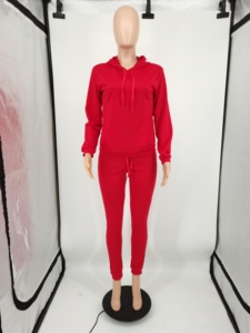 Completo Casual da Donna Taglie Forti in Due Pezzi, Set in Cotone con Felpa e Pantaloni Jogger, Tuta Sportiva Coordinata - Product Image 3