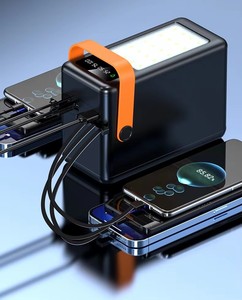 Sạc dự phòng dung lượng cao 100000mAh dành cho cắm trại lớn, sạc nhanh 22.5W, hai cổng USB & Type-C, đầu vào Micro USB, màn hình LED - Product Image 2