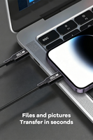 100W Super-Flash-Ladekabel USB-C auf USB-C 3.2 20Gbps 8K 5A für Computer, iOS, Drucker, umweltfreundlich, 180° drehbar