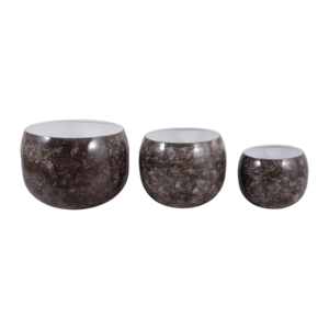 Ensemble de jardinières rondes modernes en métal pour intérieur et extérieur, pots décoratifs pour entrée, salon, bureau - Product Image 3