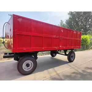 Remolque Agrícola de 1 Tonelada, Doble Eje, Cuatro Ruedas, Antivuelco, con Frenos de Aire, para Transporte de Carga, Uso en Exteriores - Product Image 1