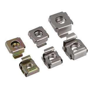 Tuercas flotantes de acero inoxidable 304/níquel/azincado M4 M5 M6, cuádruple, para casete, con carcasa elástica - Product Image 5