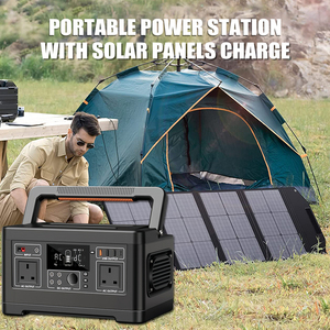 Station d'alimentation portable 500W avec batterie LiFePO4 520Wh, générateur solaire MPPT 1000W pour voiture, camping en plein air, maison, alimentation de secours d'urgence - Product Image 4