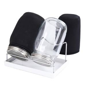 Set <span class=keywords><strong>di</strong></span> 2 vasetti <span class=keywords><strong>di</strong></span> <span class=keywords><strong>vetro</strong></span> a bocca larga da litro in plastica con Design speciale Set <span class=keywords><strong>di</strong></span> Sprouter per Broccoli <span class=keywords><strong>di</strong></span> fagioli Mung cibo cucina usa omaggi - Product Image 1